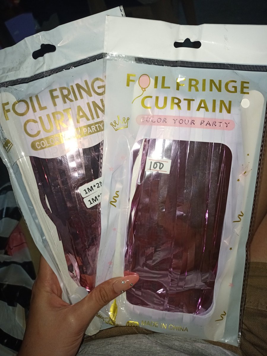 tinygookcart's tweet photo. 🚫 NOT KPOP RELATED..

wts lfb 2 foil curtain (pink) perfect for new year!
₱80 pesos each ₱150 for both.
mop: gcash
mod: lalamove/grab if you want SDD
Loc: Cavite 

wtb lfs foil curtain https://t.co/Bv2XlCFrW2