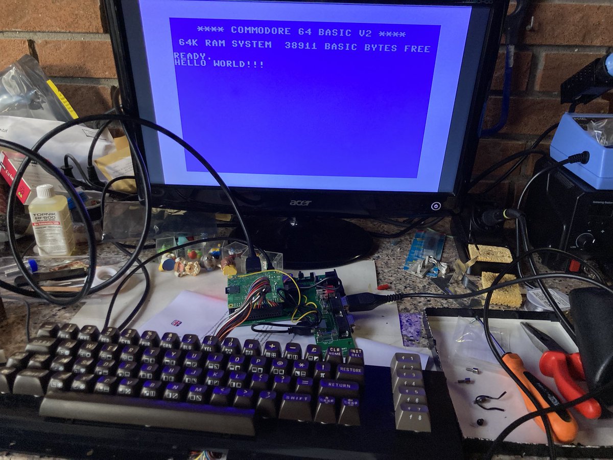 monel1976's tweet photo. It is alive! Next step put it in the case #commodore #RETROGAMING #BMC64 https://t.co/ZwHQRxfAyV