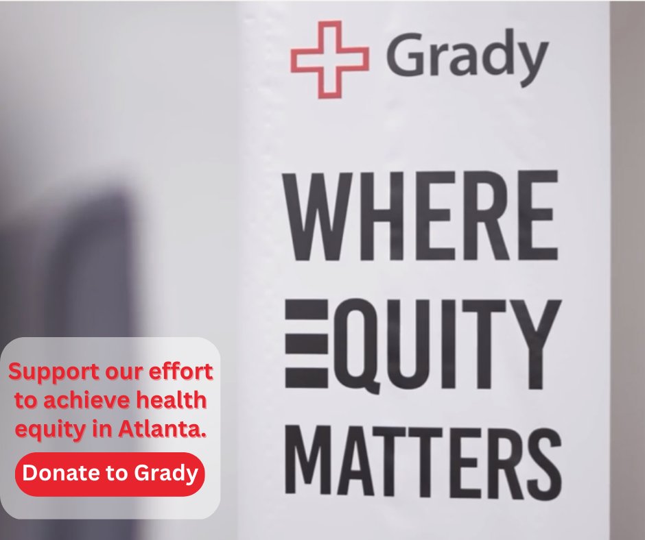 Grady is committed to achieving #healthequity in our community. Join our life-changing mission and help our community thrive in 2023 by making a year-end donation to @GradyHealth today. give.gradyhealthfoundation.org/site/Donation2…