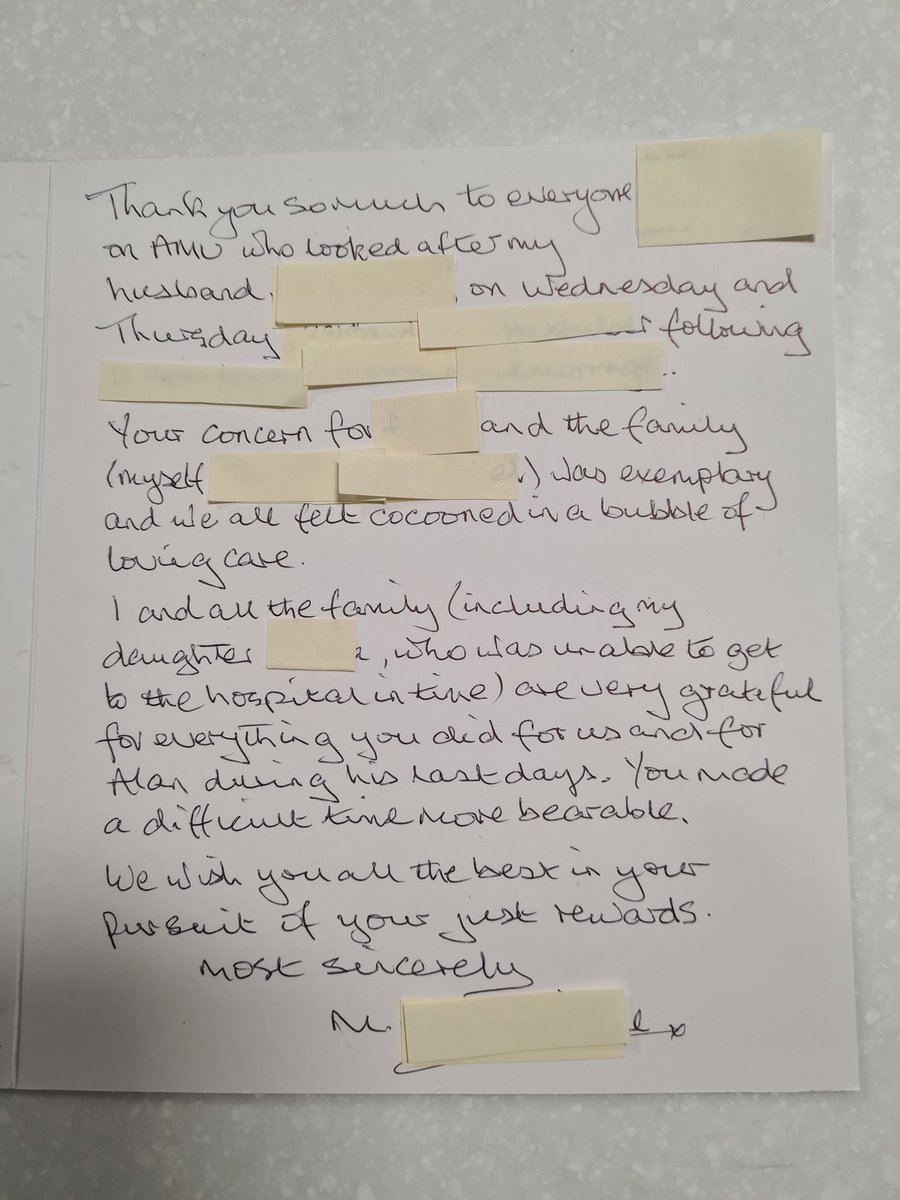 So lovely to receive wonderful feedback for our team from a family who felt their loved one and themselves were well cared for on AMU. <a href="/ELHT_NHS/">East Lancashire Hospitals NHS Trust 💙</a> <a href="/lesley_gaw/">Lesley gaw</a> <a href="/DaveSim44100531/">Dave Simpson</a> <a href="/JoanneGardine13/">Joanne Gardiner</a>