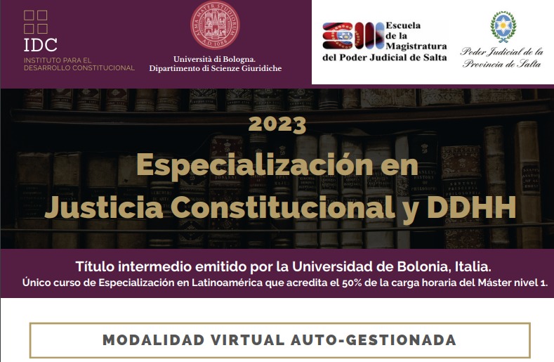 EMSalta's tweet photo. Se encuentras abiertas las inscripciones para la Especialización en Justicia Constitucional y Derechos Humanos de la Universidad de Bolonia para el año 2023.
Inscripciones y más información en https://t.co/1pkGjWWq1E https://t.co/9WP6swvNKS