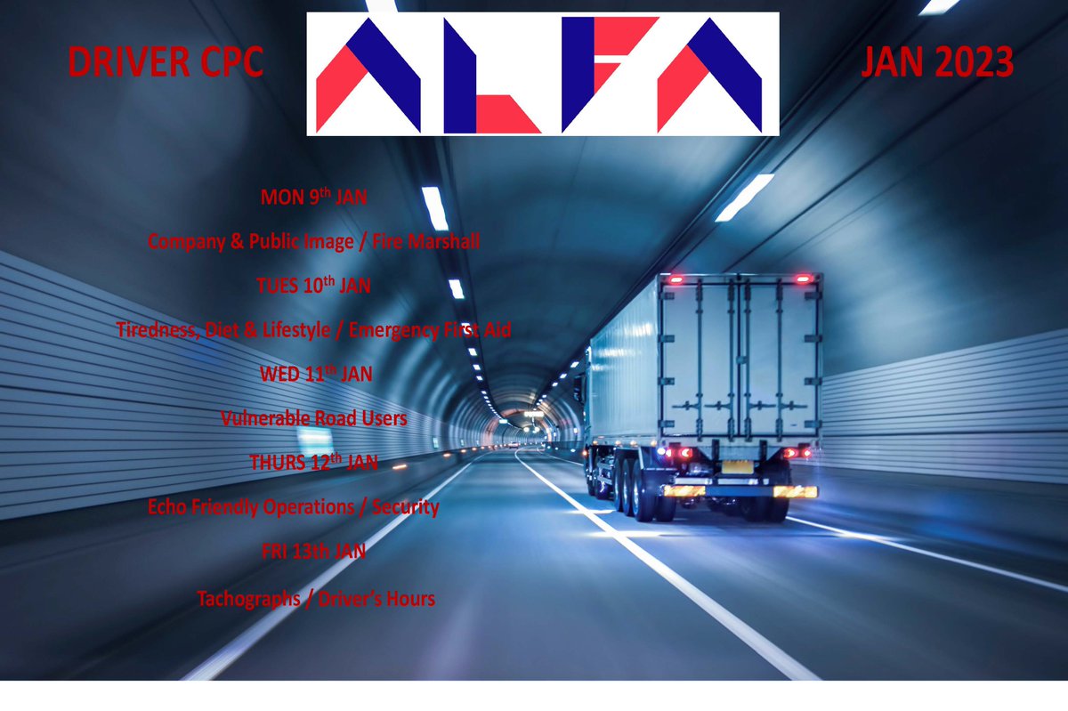 Driver CPC Dates for January
01633 253 207

#drivercpcnewport
#drivercpcsouthwales
#drivercpc