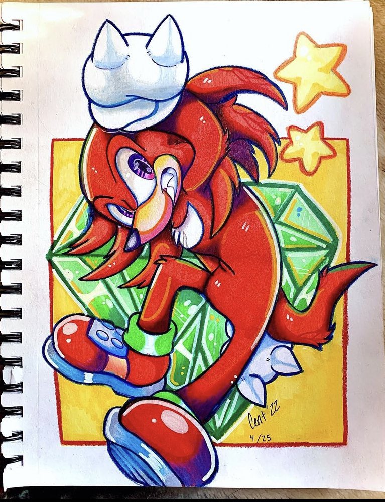 Knuckles! 
-
-
-
#sonic #knuckles #KnucklesTheEchidna #drawing