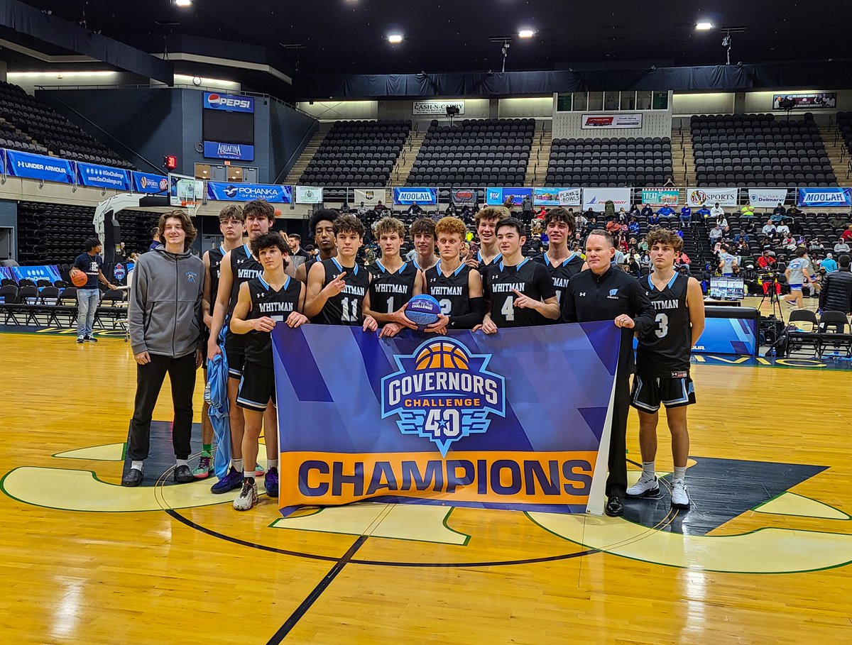 MarcusHelton's tweet photo. Preston Kuhn had 22 points and Thomas Farrell 18 (on 6-of-9 shooting from 3) as Whitman (MD) held off a late St. Charles (MD) rally to win 72-62 and claim a @GovChallenge Bracket Championship. Evan Brown had 16 and Titian DeRosa 10 for the Vikings. 

https://t.co/Z0WNLK4Zod https://t.co/lDIAtUPcaa