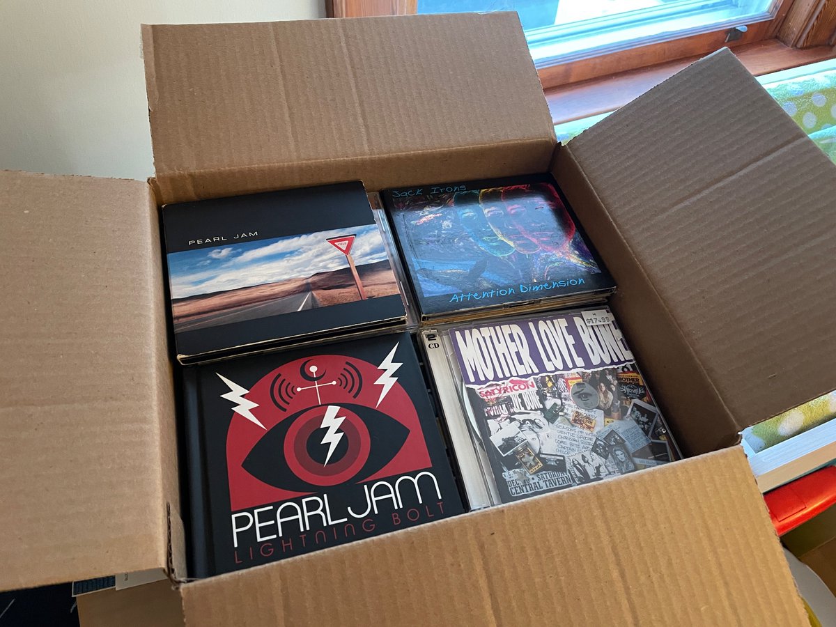 Putting my #PearlJam CDs into storage — a final step into adulthood.