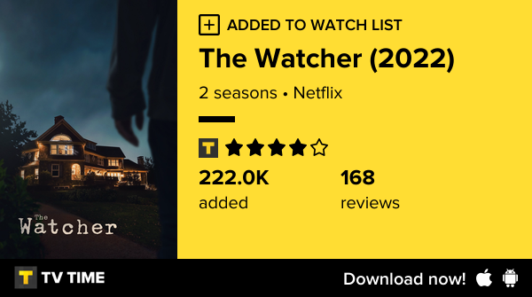 Head_Back_xx's tweet photo. I've just started following The Watcher (2022) https://t.co/kZrAA9AMh7 #tvtime https://t.co/9dcMqfHNVx