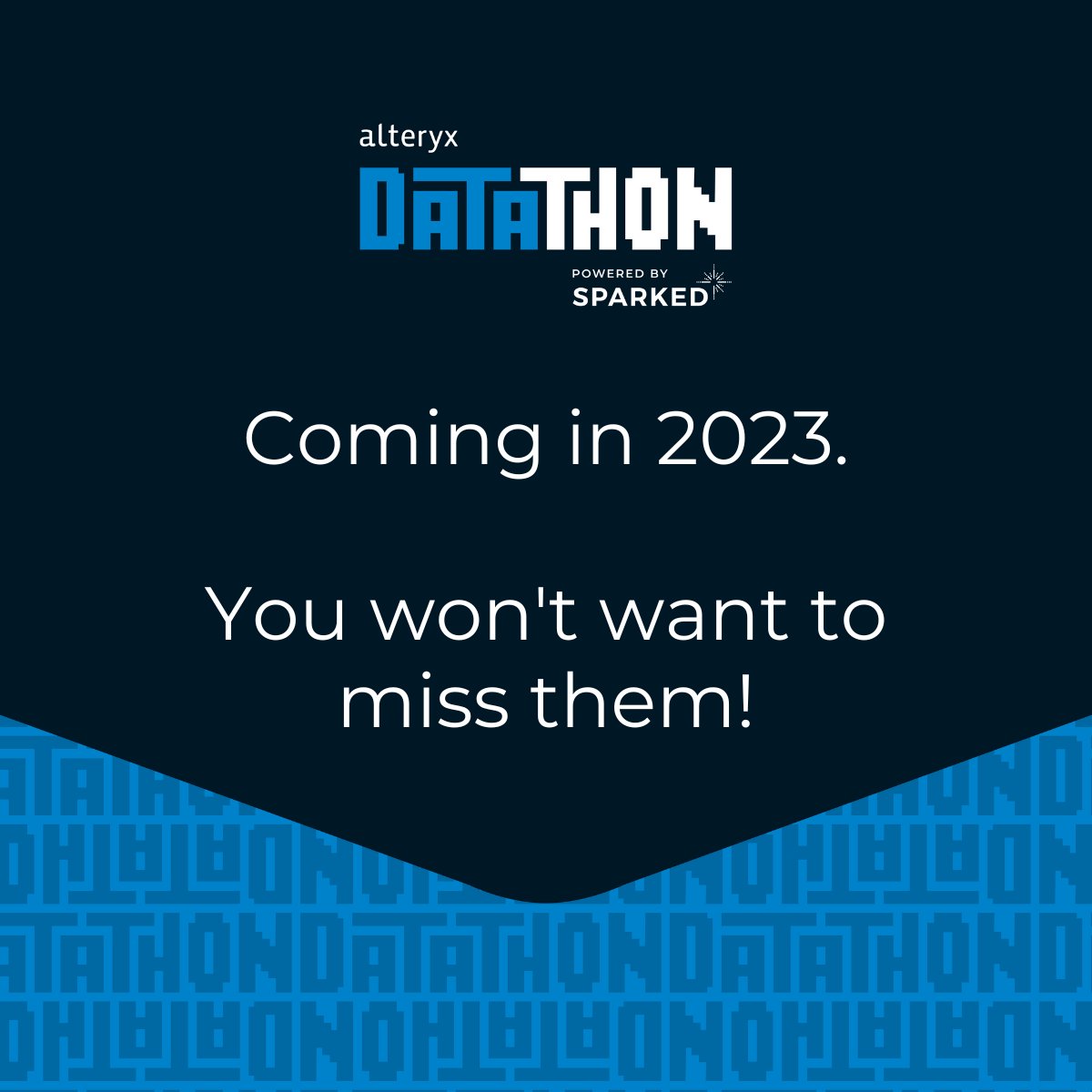 alteryx's tweet photo. In 2023, we look forward to continuing our efforts to empower students to succeed in the data economy. If that's you, keep an eye out for information on our upcoming SparkED #Datathons where you can compete to solve real-world data analytics challenges: https://t.co/zUtpjrFonA https://t.co/XNCTxh5dXl