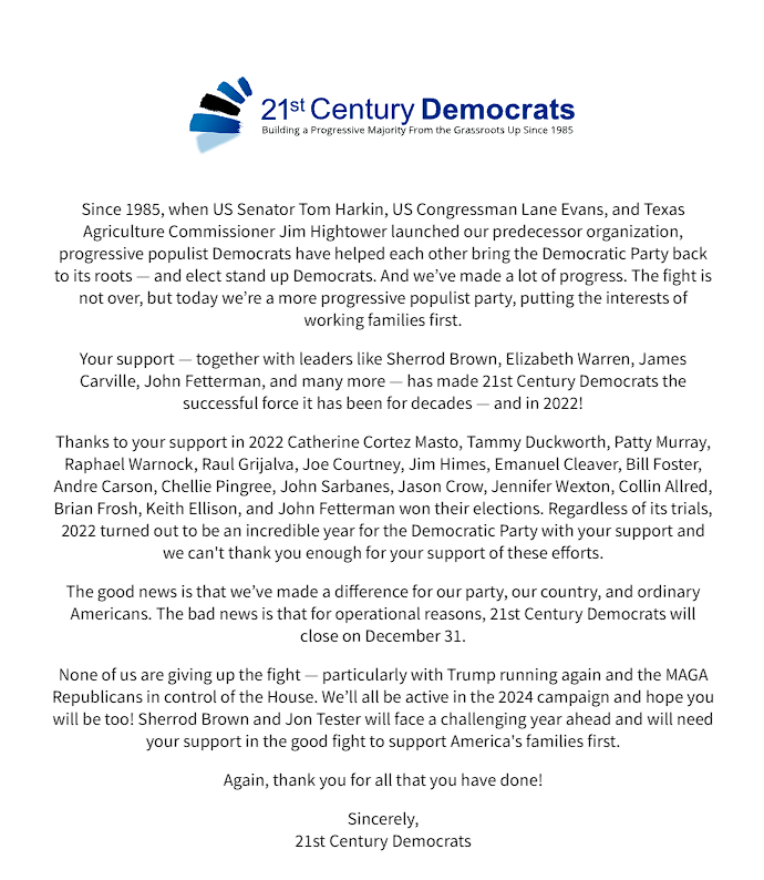 21st Century Dems tweet media