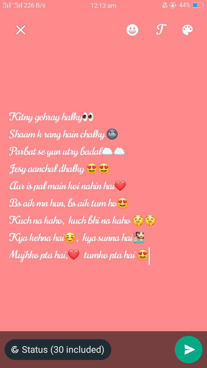 HoorainSahar's tweet photo. Don't know why i deeply love these lines 😍either these lines have something or it's your magical voice 😍😍
@Sanam_Official @sanampuri3 @AllIsHopeLove14 @Hayat07837007 https://t.co/ZEkDwfJGgd