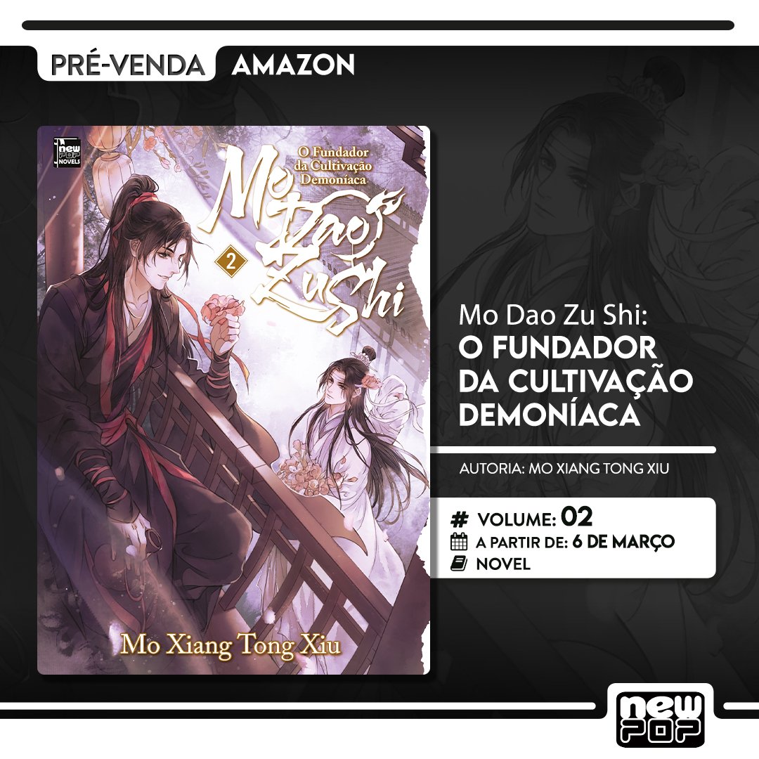 NewPOP revela a capa da novel Mo Dao Zushi