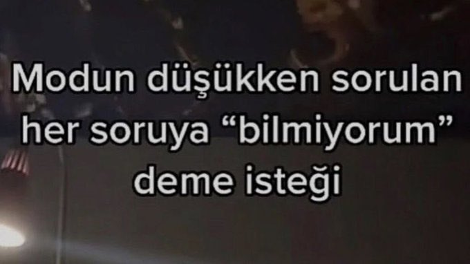 bana bu gece bundan oldu