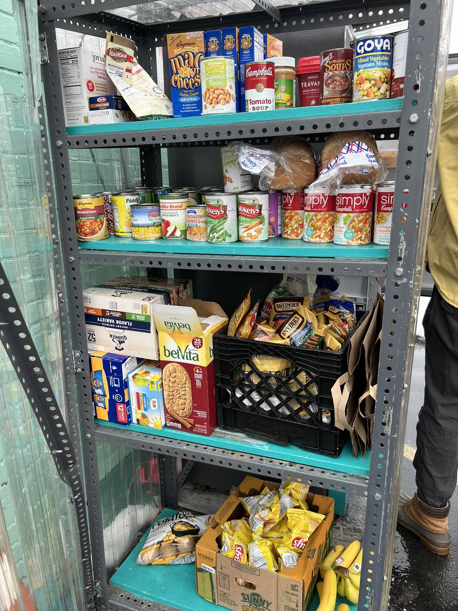 so grateful the fridge is intact, plugged in clean and in service.