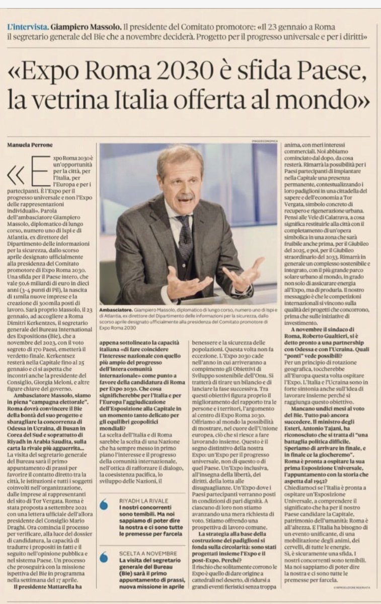 Expo2030 a Roma: un impegno di tutti gli italiani ⁦<a href="/ItalyMFA/">Farnesina 🇮🇹</a>⁩ ⁦<a href="/Expo2030Roma/">Expo 2030 Roma</a>⁩