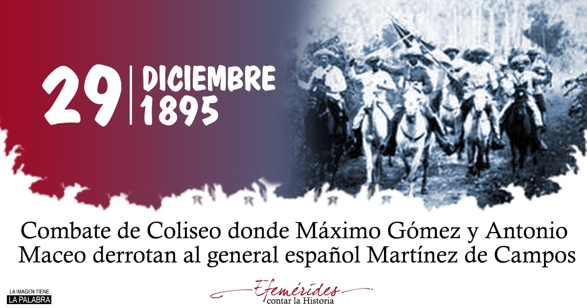 #CubaViveEnSuHistoria y recuerda a dos de nuestros grandes próceres mambises en el combate de Coliceo contra Martínez Campos. #MambisesDeAcero #JuntarYVencer @DivisionTanque