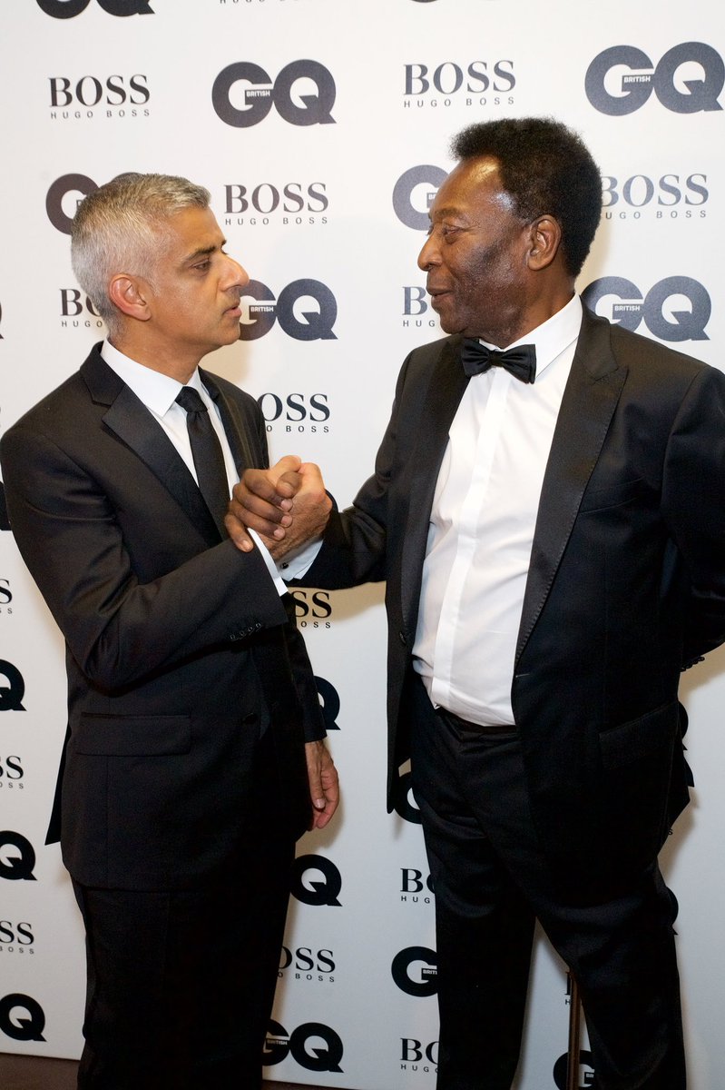 SadiqKhan's tweet photo. RIP Pelé. A hero to so many and one of the greatest to ever grace the game. https://t.co/UzOmRVMC0D