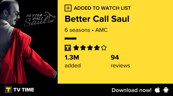 httptoxjc's tweet photo. I've just started following Better Call Saul https://t.co/L0WOIZqzQl #tvtime https://t.co/wqHOBn3JuH