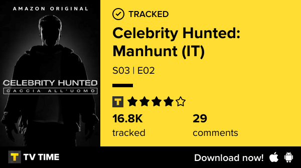 httptoxjc's tweet photo. I've just watched episode S03 | E02 of Celebrity Hunted: Manhunt (IT)! #celebrityhuntedit  https://t.co/y9ujTqYgKj #tvtime https://t.co/T42x6QKu6D