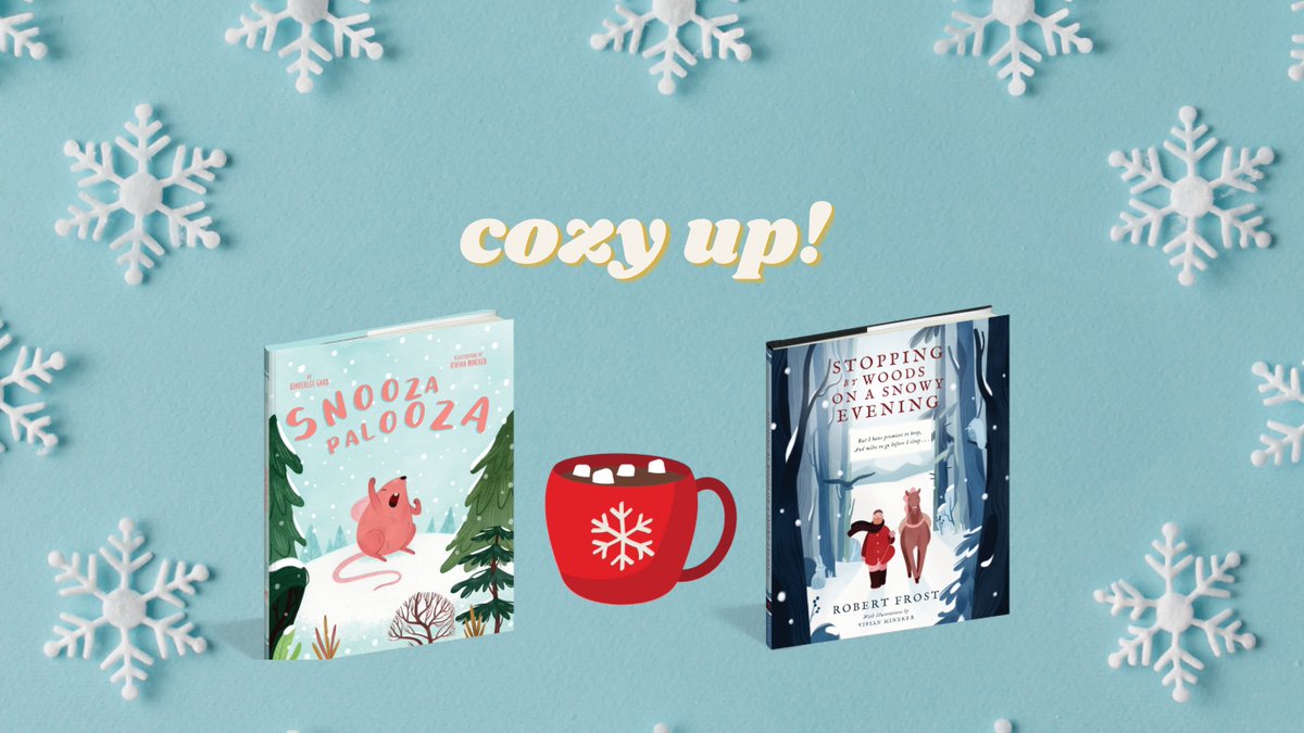 Cozy up with great books.

Stopping by Woods on a Snowy Evening, illustrated by @vivian.mineker and Snoozapalooza by @kimberlee.gard and Carole Gerber, both showcased on @CBCBook’s #WildIstheWinter! cbcbooks.org/cbc-book-lists… #CBCShowcase #kidlit