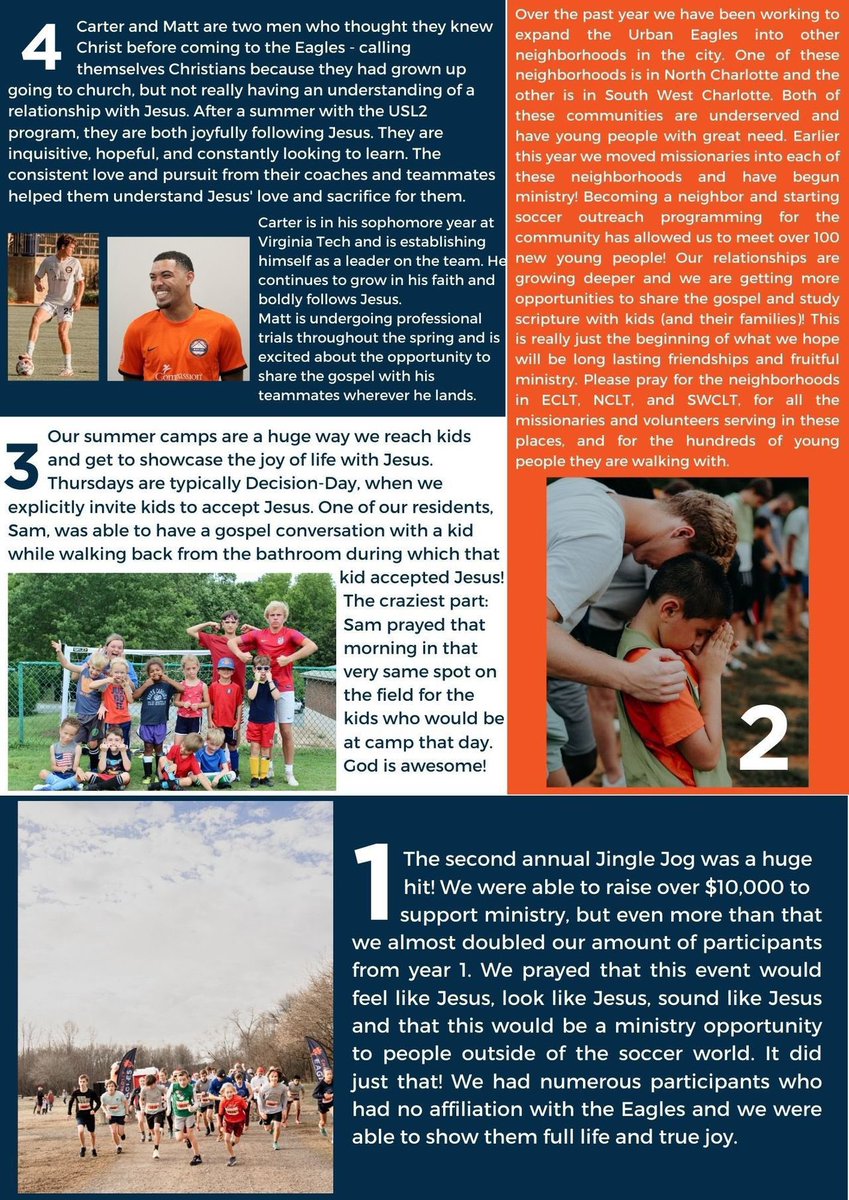 spencelew3's tweet photo. Here’s a snapshot of our 2022 ministry. Connect w me to know more about how you can partner in the work we are doing with the Charlotte Eagles and Missionary Athletes International to share the gospel of Jesus Christ in Charlotte and around the world through the game of soccer. https://t.co/Aqrqhwrdg2