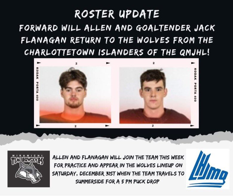 Miramichi Timberwolves on Twitter "Miramichi Timberwolves Roster Update DefendTheDen 