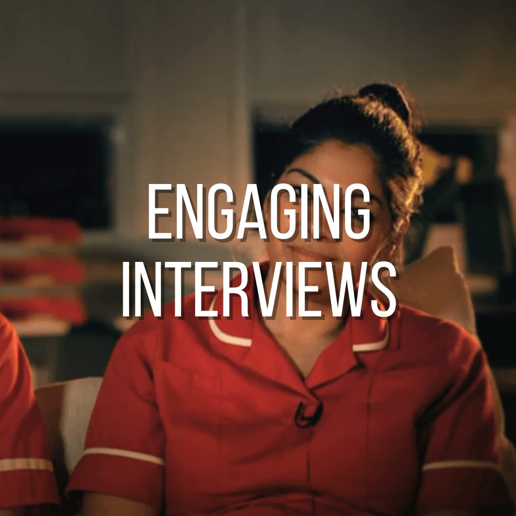 It’s common to freeze up in front of camera! 🎬

#24HoursinAandE use a level technique where they broadcast the interviewer onto the auto-cue. So, when the interviewee is talking to them, they're looking straight into the camera, resulting in a more personable interview.