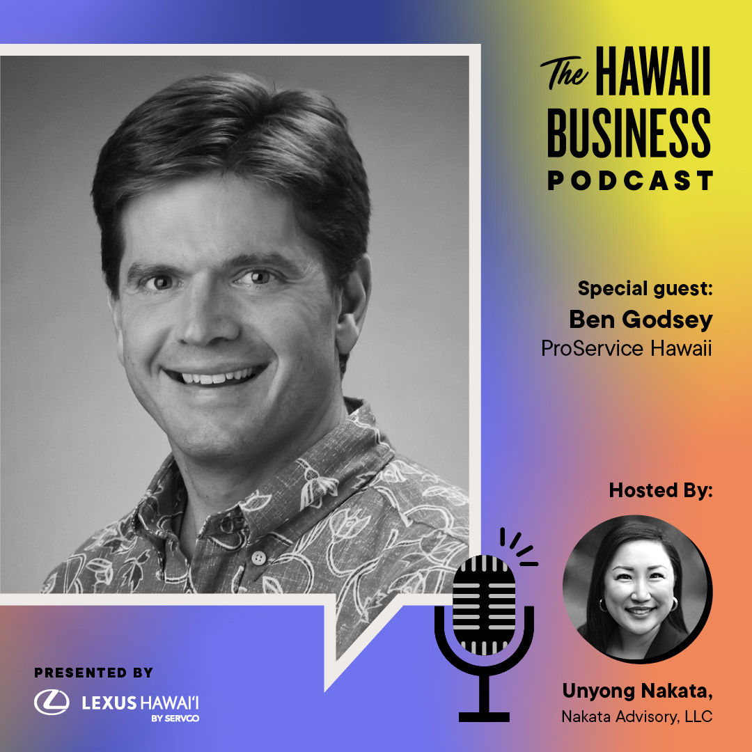 hawaiibusiness's tweet image. Did you listen to the latest episode of The Hawaii Business Podcast yet? 

Ben Godsey of @ProServiceHI discusses how ProService adapted during the pandemic and his thoughts on returning to the office.
⁠
🎧 Tune in to this episode now! bit.ly/HPBlisten