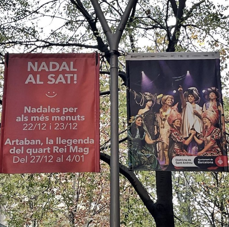 Per tot Barcelona podeu trobar els cartells d’Artaban. Tu ja ens has vist?

Només fins el 4 de gener al <a href="/sat_teatre/">SAT! Sant Andreu Teatre</a> 

Entrades: sat-teatre.cat/programa/artab…

@agrupvocal <a href="/PucaEspectacles/">Puça Espectacles</a> #artaban #ambnens #nadal