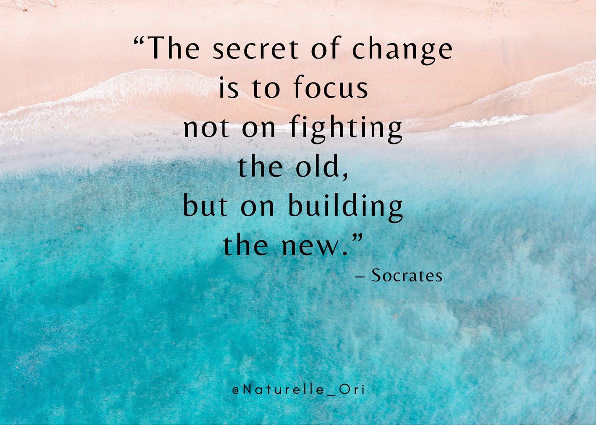 BlessedNBright's tweet photo. ____________________________________

“The secret of change 
is to focus not on fighting the old, 
but on building the new.” 
– Socrates
_________________________________________
#Socrates #Philosophy #Quotes #Change
#NewYear #Quotestoliveby #IQRTG
#Quoteoftheday https://t.co/TiGiJGUFed