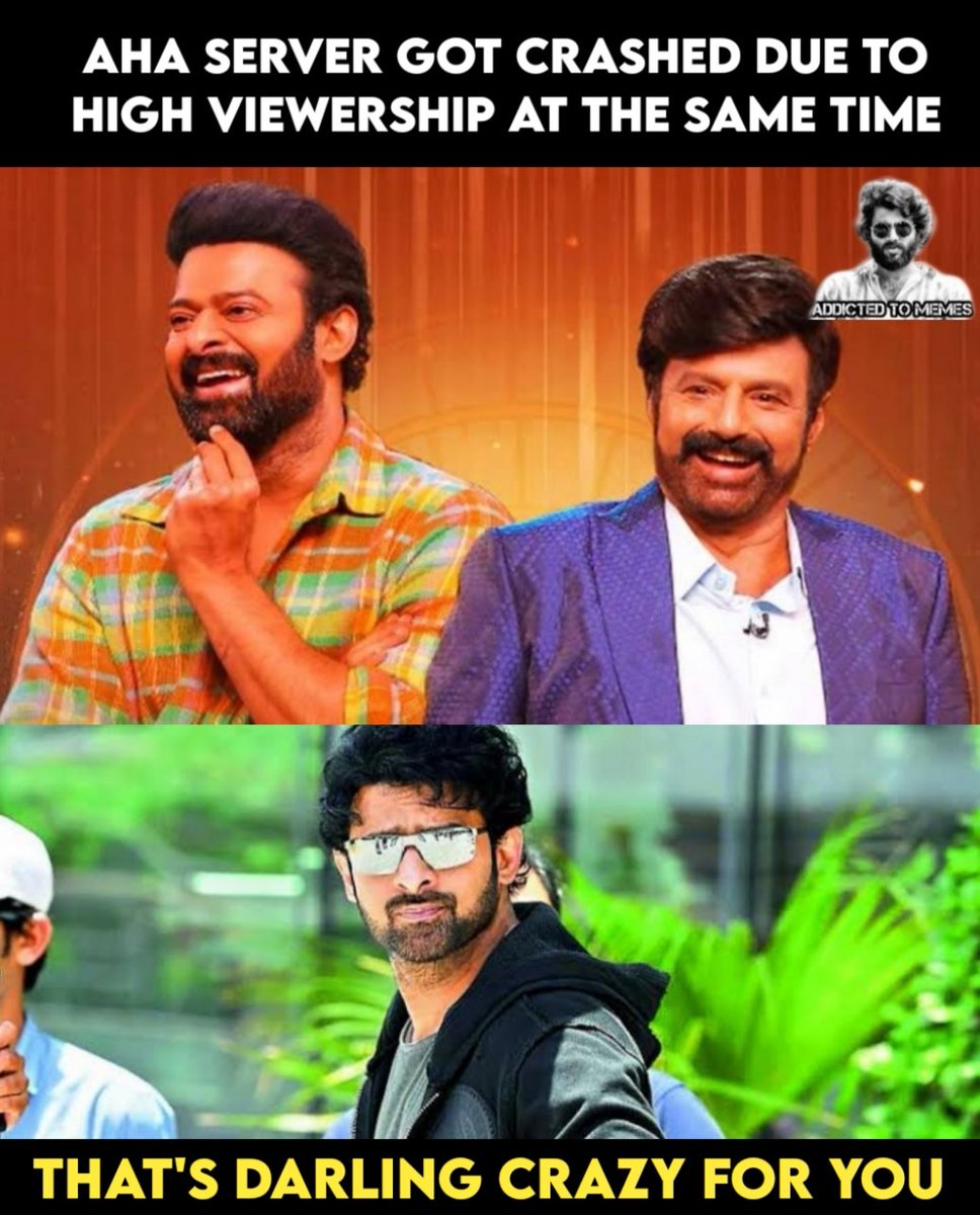 Addictedtomemez's tweet photo. #PrabhasOnAHA #PrabhaswithNBK #UnstoppableWithPrabhas #AHA #Ahaapp #Prabhas𓃵 #Darling #PrabhasUnstoppable https://t.co/IfWz8d6iv7