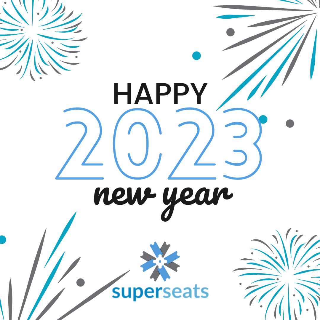 We’re so grateful for all our customers! Thank you for all you’ve done to help us grow this year. Can’t wait to move onward and upward in 2023! #superseats #ticketresale #nye2023