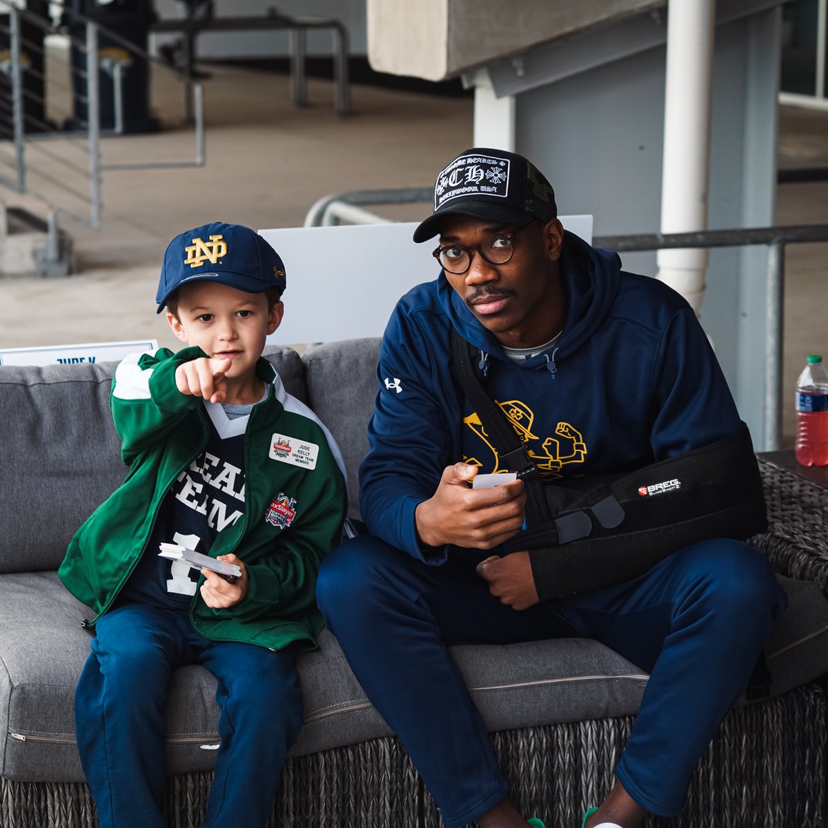 mattfreeman05_'s tweet image. Several Notre Dame players took time on Thursday morning to be part of the Dreams Come True event.