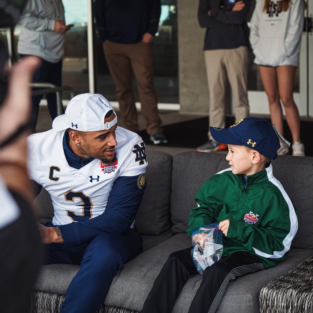 mattfreeman05_'s tweet image. Several Notre Dame players took time on Thursday morning to be part of the Dreams Come True event.