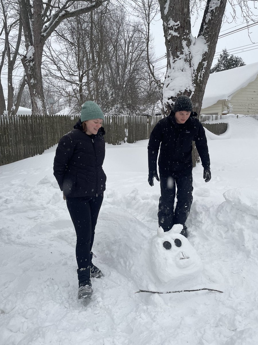 “Making a Snow Dog,” by Suzuki Harunobu, 1767-1768, Japan

“Making a Snow Dog,” by the Lackner Family, 2022, Buffalo, NY