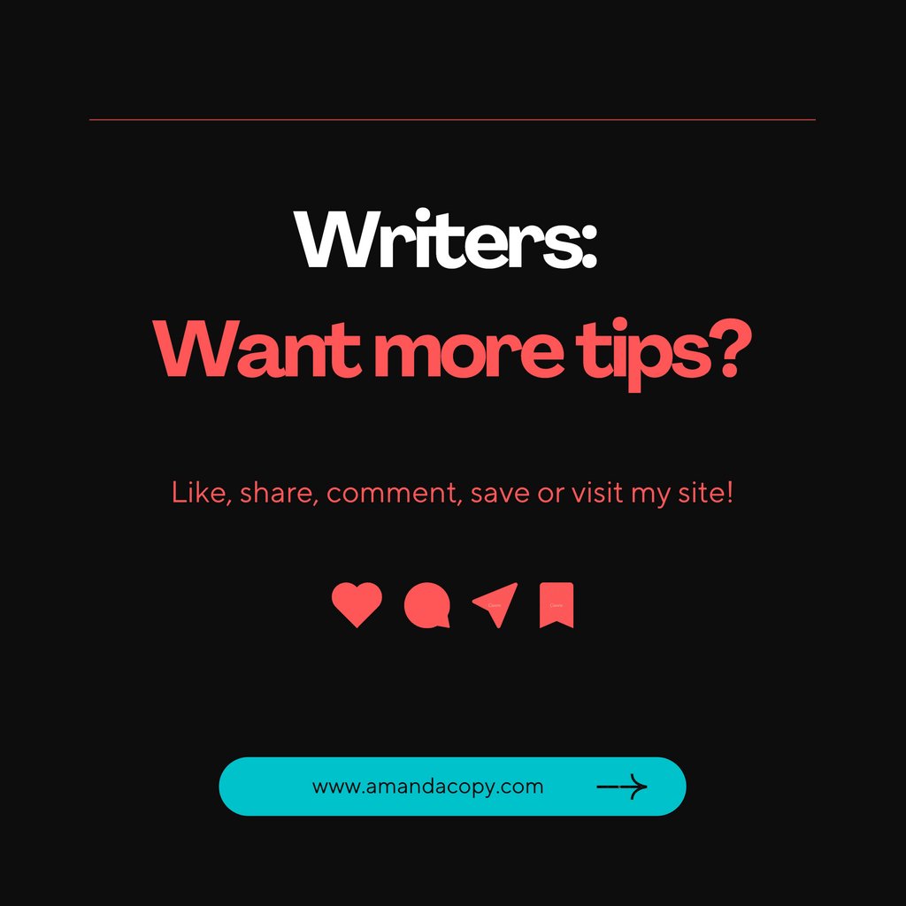 amanda_copy's tweet photo. Get more tips about how to thrive as a freelance writer on my website: https://t.co/8l8dbYVGR2
.
.
.
#copywriter #freelancewriter #writing #writer #writingjobs #copywriting101 https://t.co/IVSWGxdFvX