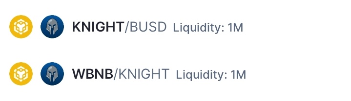 CryptoMasterCom's tweet image. A Friendly Review About $KNIGHT @KnightEcosystem 

The current KNIGHT /BUSD KnightSwap Token market pair price is 0.01682$

Total Liquidity - $1,015,065.25
Volume - $5,000 
Pooled KNIGHT - 30,217,917.64
Pooled BUSD - 507,095.11

You can Buy $Knight on KnightSwap