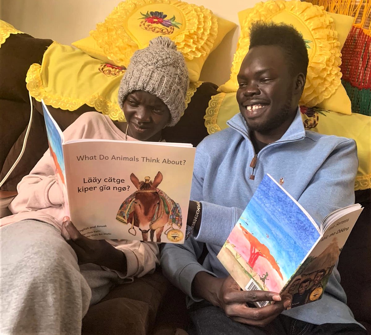 janekurtz's tweet photo. Book ripples in 2022. Talented #ReadySetGoBooks translator/editor Mastewal Abera creating her own books in #Ethiopia; @AddisGuzo using our books with the families they serve; Anuak translation and distribution; Bruktawit Abdi's work with #Ethiopian birds inspiring kids to care. https://t.co/e4Wbt1LjGp