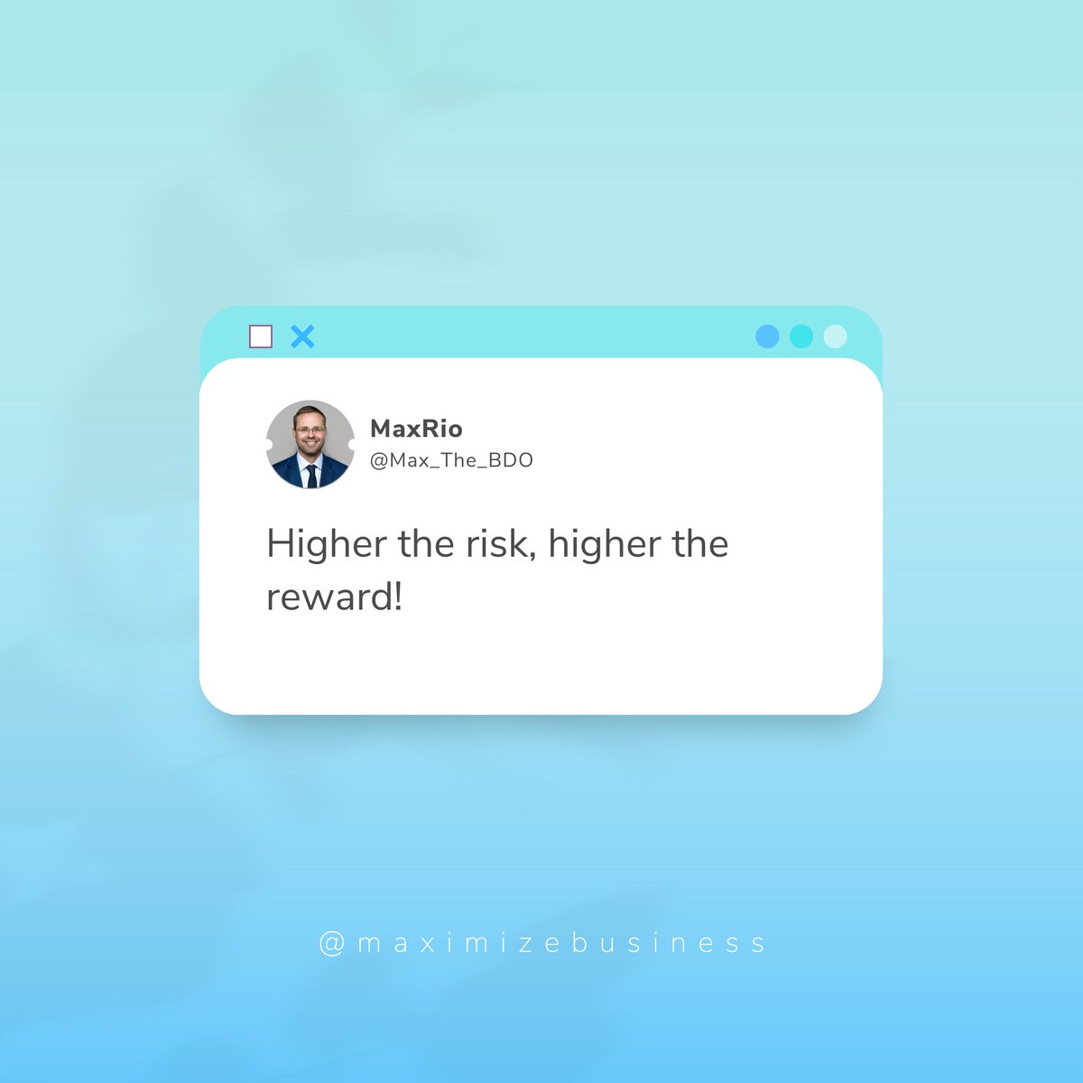 Higher the risk, Higher the reward!

#quote #quotes #quoteoftheday #lovequotes #motivationalquotes #quotestoliveby #quotestagram #inspirationalquotes #lifequotes #quotesaboutlife #quotesoftheday #quotesdaily  #quotesilove #quotesberkelas