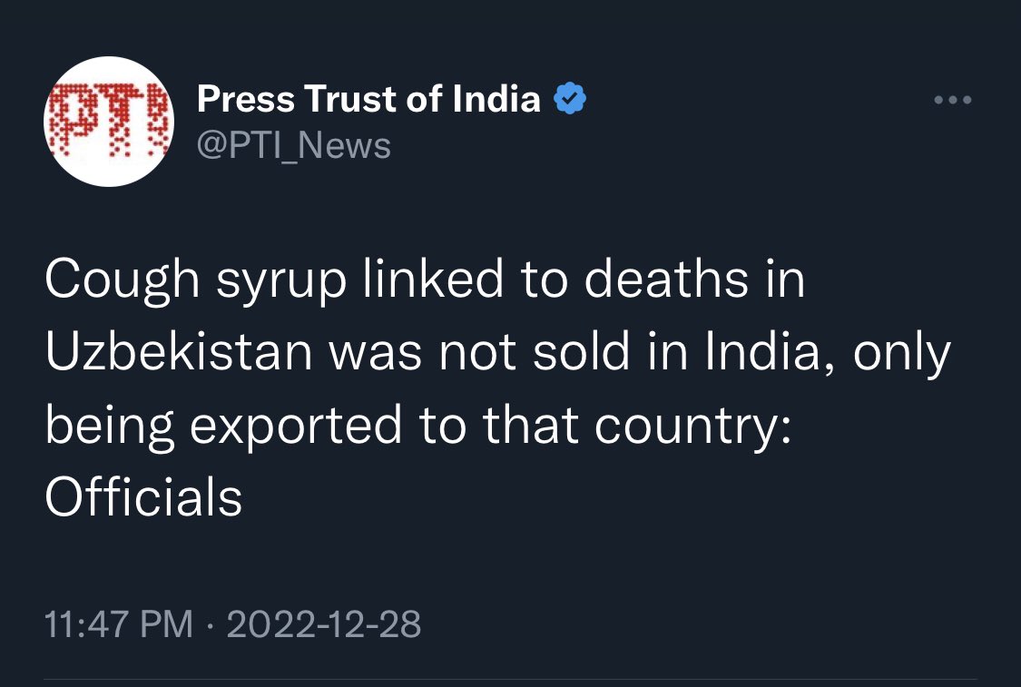 Govt of India’s official response - “Don’t worry, we killed somebody else’s kids, not yours”