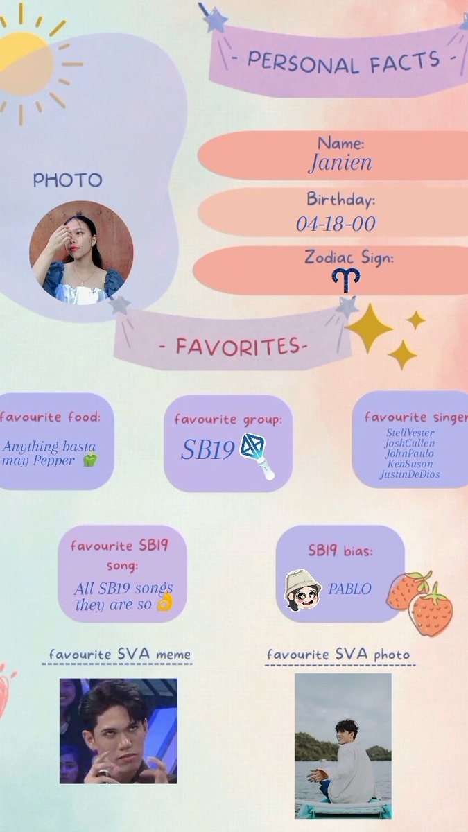 pabloimszmc's tweet photo. Hi @Steyberry ! Here's my entry 🍓
To @stellajero_ Keep inspiring people and always be the SUNSHINE of the group. You make all a'tin happy always! PADAYON sa lahat ng ginagawa mo (nyong lahat) 

#STELL
#SB19_STELL https://t.co/RkzV30zuoE
