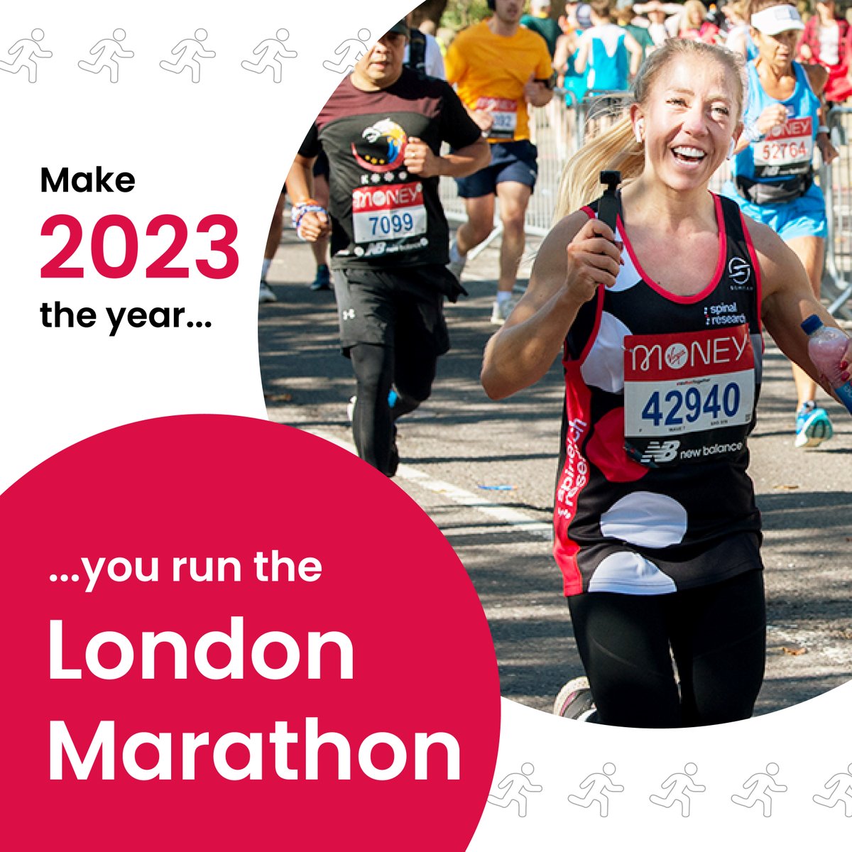 SpinalResearch's tweet photo. Always wanted to run a marathon? Make 2023 THE year! Join us and run the London Marathon in April to #BeatParalysis.
Grab your place with Team Spinal here: https://t.co/iu9aUVfUXI
#challengeyourself #teamspinal #fundraiser #newyearsresolution #lm23 #spinalresearch https://t.co/dUwgNh7m1f