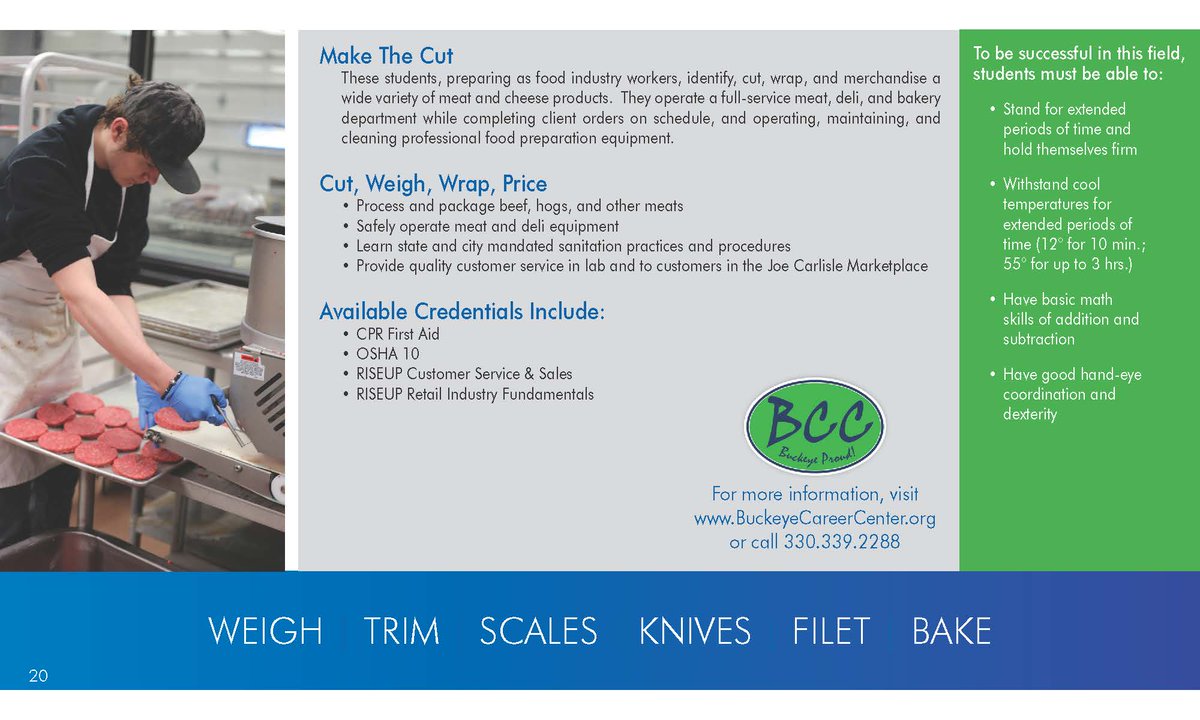 BCCcareertech's tweet photo. Learn more about Meat Cutting, Deli, &amp; Bakery by visiting our website!
https://t.co/1WSzCyRH7e https://t.co/QnfnPXMO6K