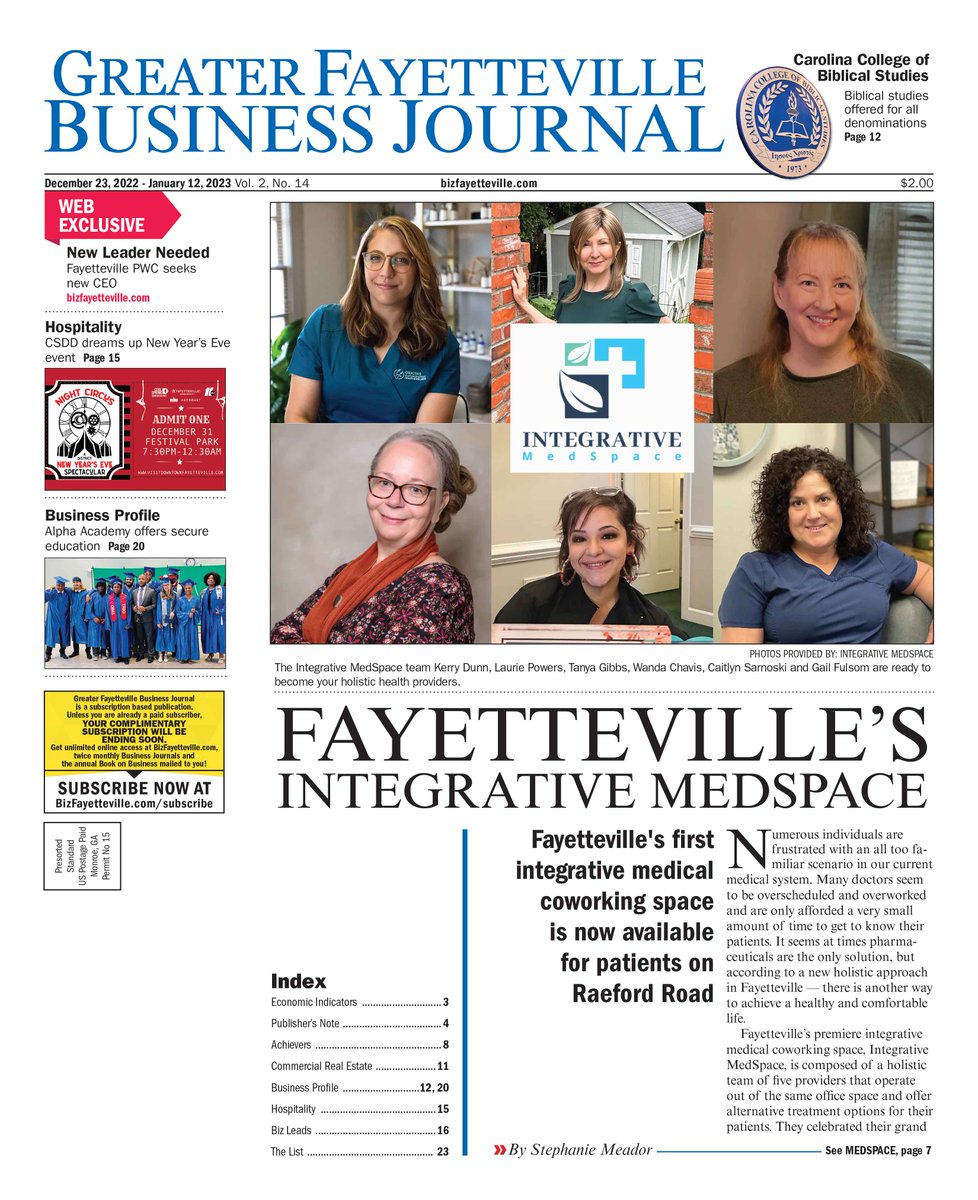 Check out the latest issue of the Greater Fayetteville Business Journal here: 
bizfayetteville.com/issue/52

#HappyHolidays #businessnews