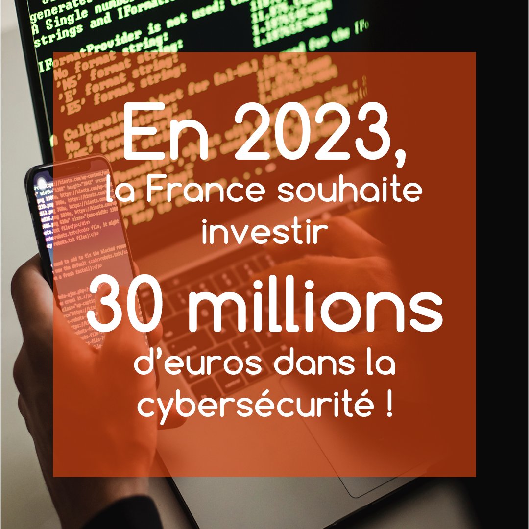 Le saviez-vous ? 🧐
En 2023, la France prévoit de financer de nouvelles mesures (emplois, formations, outils...) dédiées à la cybersécurité avec un budget global de 30 millions d'euros.

#cybersecurity #Mobile #SécuritéMobile #CyberSécurité #protection#cybersécurité #informatique