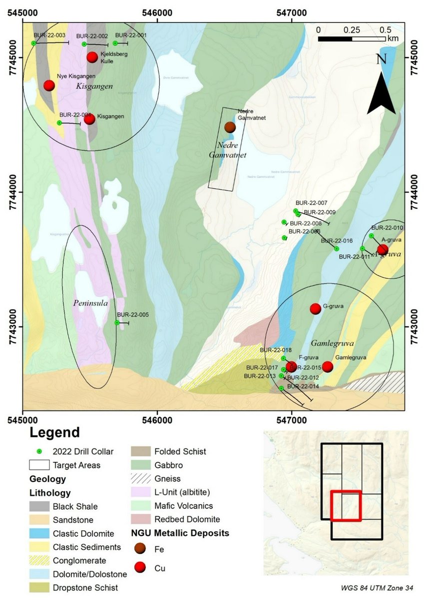 Norden Crown $NOCR.V $NOCRF Continues to Intersect Copper at Burfjord JV #Copper #Gold Project. ➡️ t.ly/vUFj