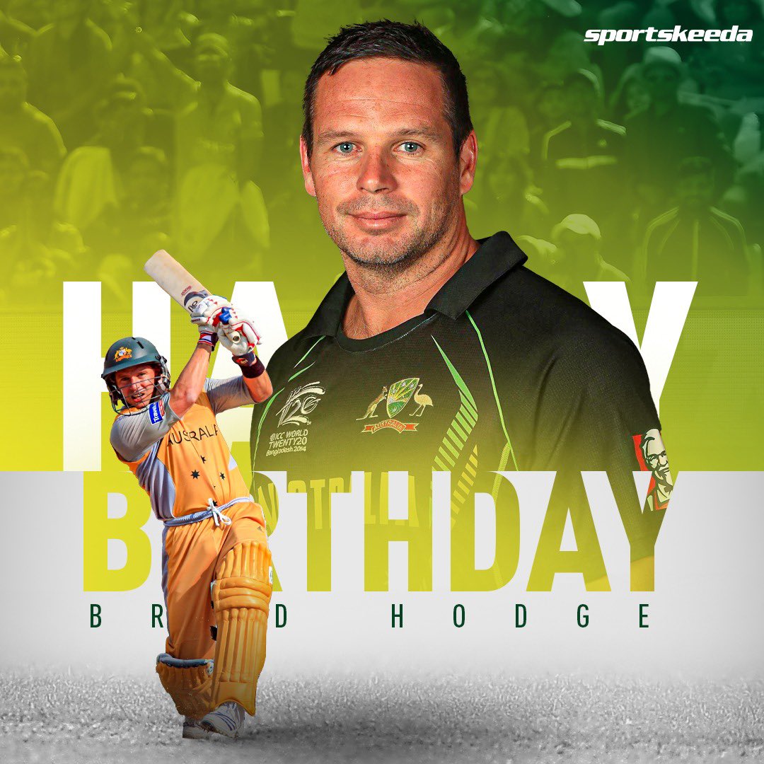  Happy Birthday to the former Australian cricketer, Brad Hodge    