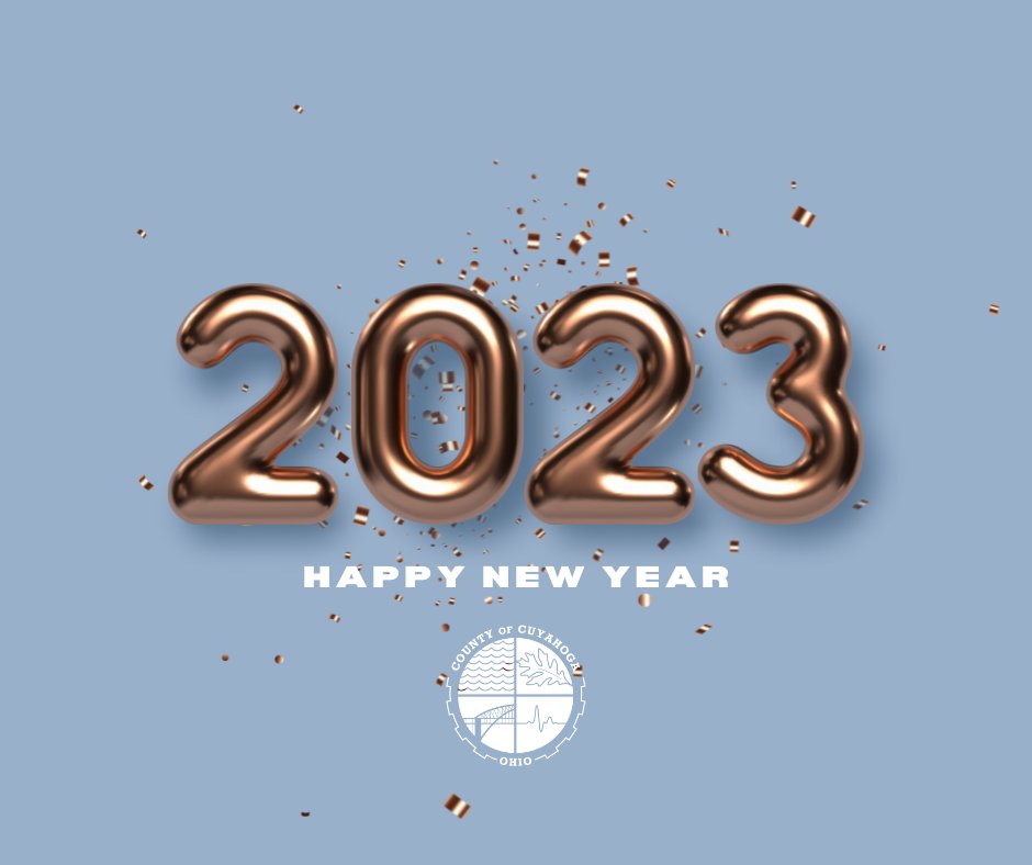 CuyahogaCounty's tweet photo. Wishing everyone a happy new year and a great start to 2023! 🎉 https://t.co/ITf1ttbkWB