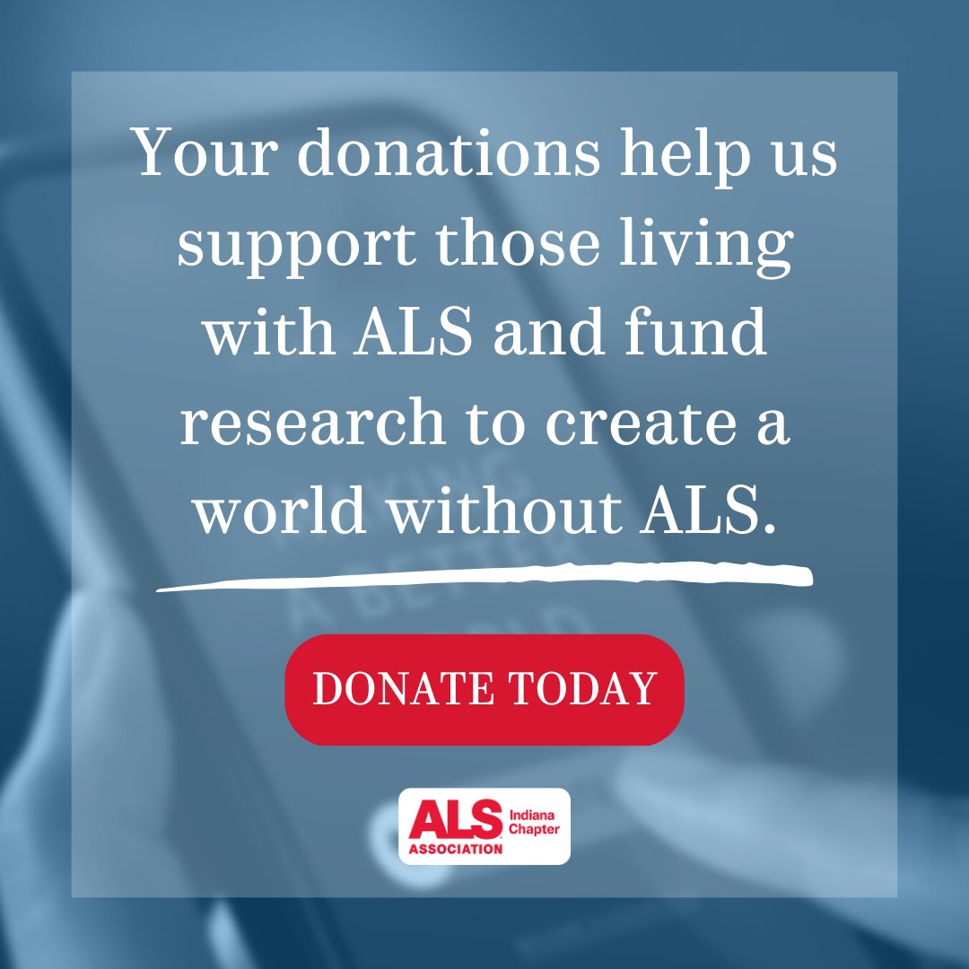 ALSAIndiana's tweet photo. Your donations help us fund critical research to find a cure for ALS and support those living with ALS across Indiana. Consider making an end of year donation today ➡️ https://t.co/D3V7eNASmP

#ALS #whateverittakes #ItTakesAllofUs #research #medicalresearch https://t.co/rboKXFdxQv