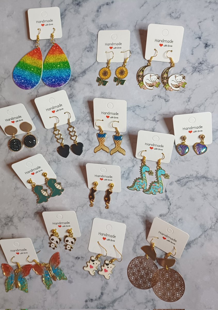 aurorastar1007's tweet photo. ⚠️SALE SALE ⚠️

These earrings are only £3 each or any 4 pairs for only £10 😍😍

Dm if you see anything that you like 😊 PayPal accepted 

#MHHSBD #sale #earrings #handmade #jewellery #smallbiz #shopsmall #supportsmallbusiness https://t.co/RTXsR18Kkz