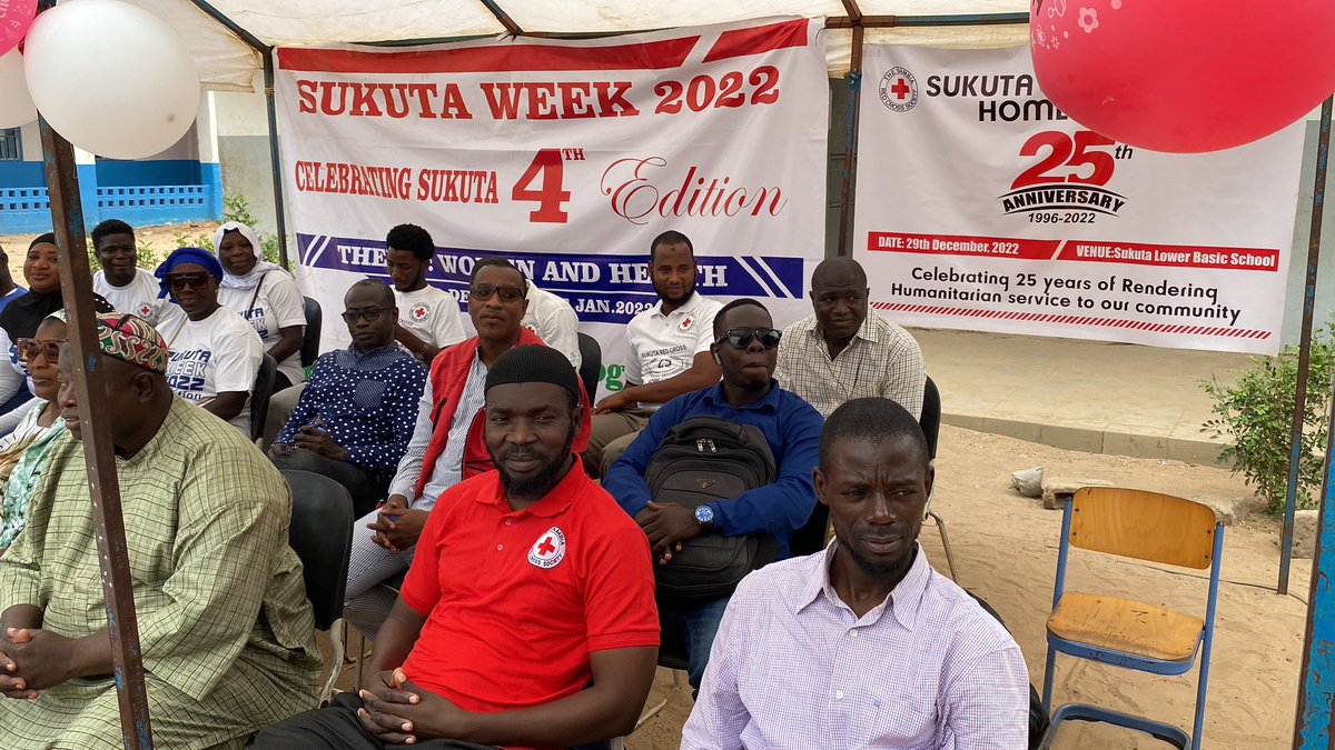 bambas88's tweet photo. Today, I joined rest of the members @SukutaRCHL to mark the #SilverJubilee (25 years of humanitarian services to our community). This is where it all started for me &amp; hundreds of other @GambiaRedCross volunteers. I am truly honoured to be part of the celebration 🎉.
#TheBigLink https://t.co/Ih5maZWl7J