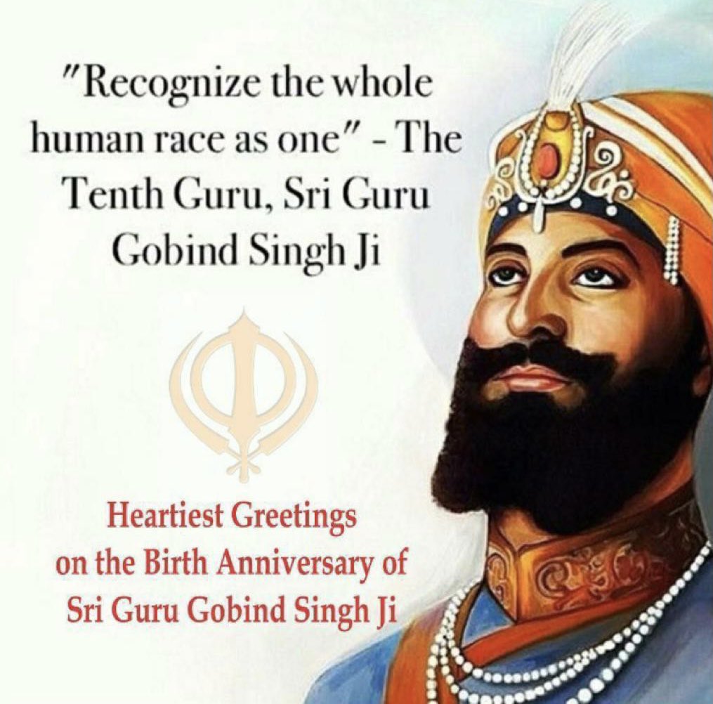 Today, Sikhs celebrate 356th birth anniversary of 10th Sikh Guru, Guru Gobind Singh Ji.
✨institutionalised equality
✨created the Khalsa
✨completed &amp; installed Guru Granth Sahib as Guru
✨sacrificed his all against oppression

You can learn more here:
sikhiwiki.org/index.php/Guru…